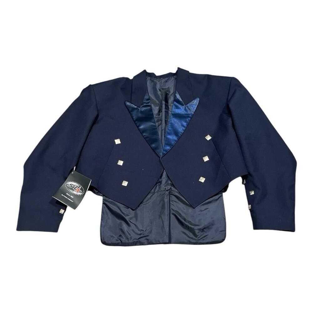 Prince Charlie Style Jacket Coat Navy Blue Size 56 XXL Marching Band Military